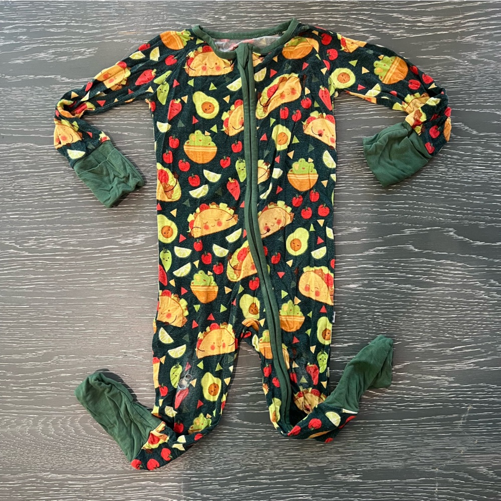 Little Sleepies 6-12 months Taco Time Zippy